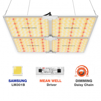 New Spider farmer SF4000 LED Grow Light With Dimmer Knob 2020 new version QB