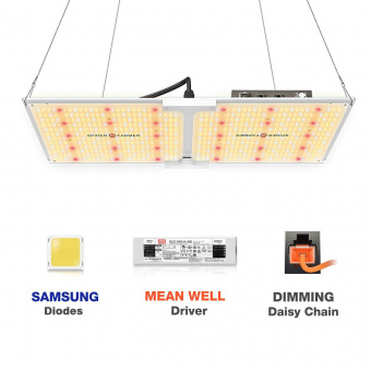 New Spider farmer SF2000 LED Grow Light With Dimmer Knob full spectrum samsung diodes QB